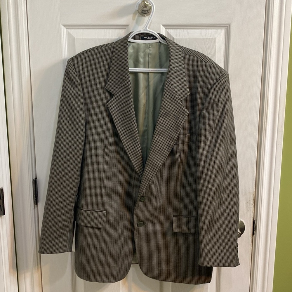 Embassy Row Vintage Wool Tweed Men’s Blazer Made in Canada Size 40 Regular Fall